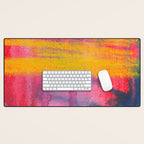 Color Play - abstract watercolor acrylic painting Desk Mat Gallery Image 1