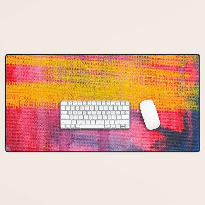 Color Play - abstract watercolor acrylic painting Desk Mat Gallery Image 1