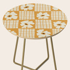 Vintage floral checkered box pattern  Side Table Gallery Image 2