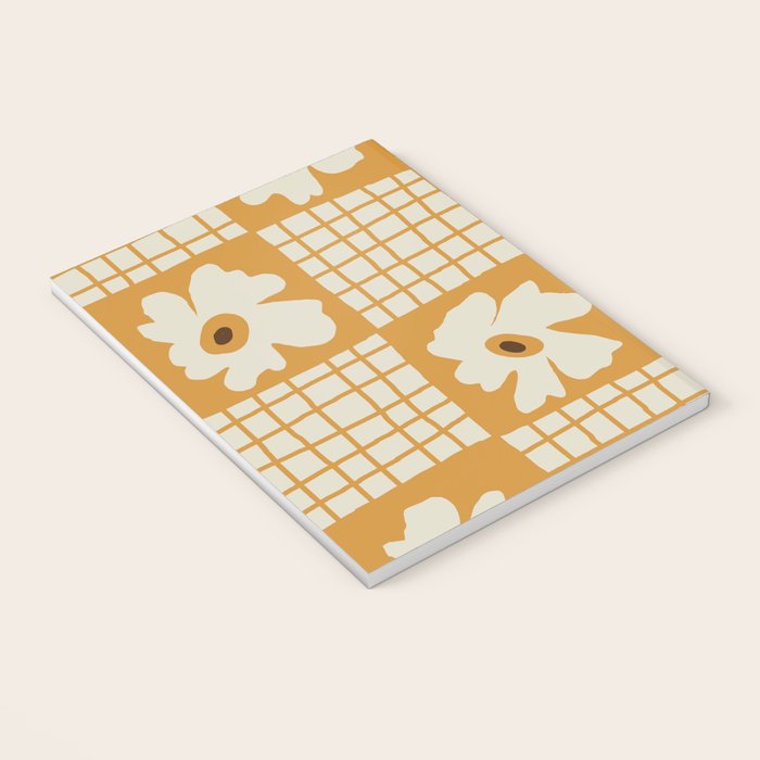 Vintage floral checkered box pattern  Notebook Gallery Image 3