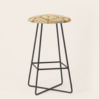 Vintage floral checkered box pattern  Stool Gallery Image 1