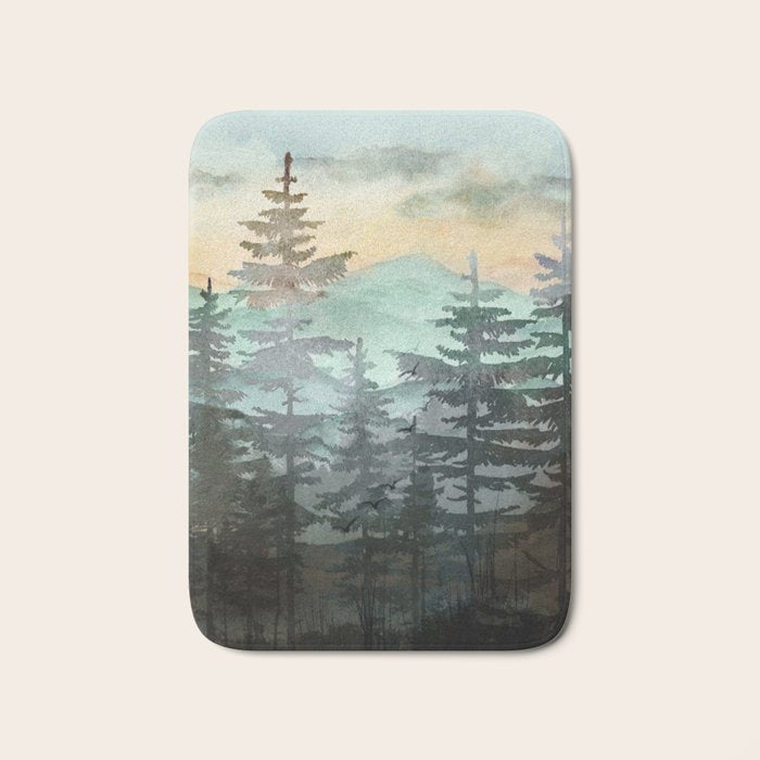 Pine Trees Bath Mat Gallery Image 1