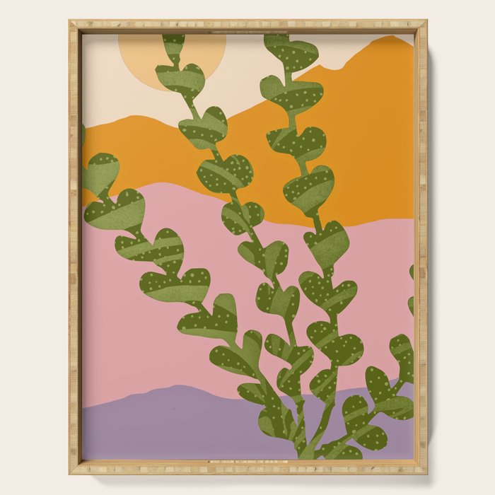 Summer Evening Mountains Serving Tray Gallery Image 1