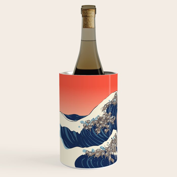 The Great Wave of Sloth Wine Chiller Gallery Image 2