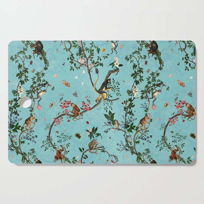 Monkey World Aqua Cutting Board Gallery Image 1