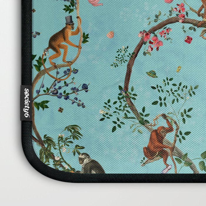Monkey World Aqua Laptop Sleeve Gallery Image 3