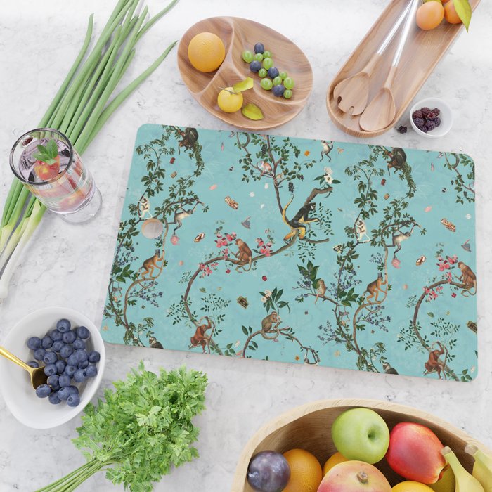 Monkey World Aqua Cutting Board Gallery Image 2