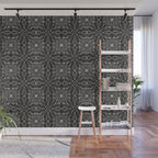 BW starry abstract mosaic A Wall Mural Gallery Image 1