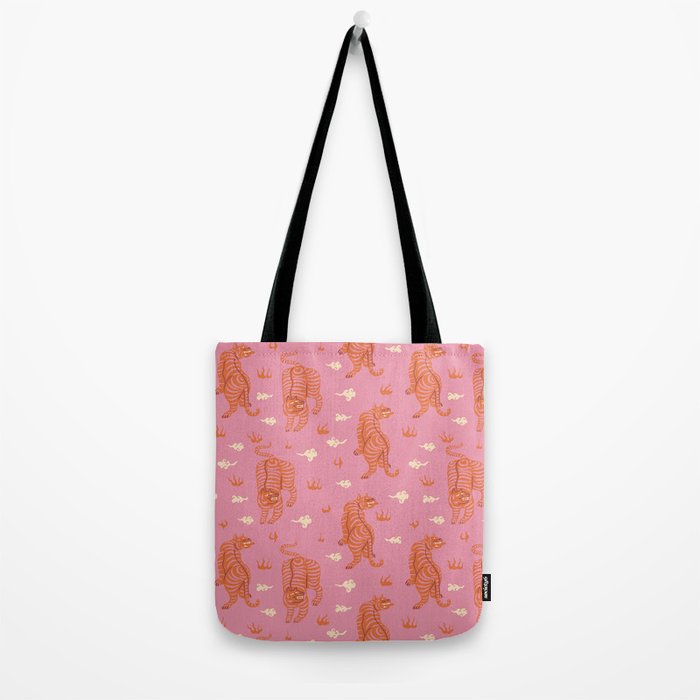 Oriental pink tigers Tote Bag Gallery Image 2