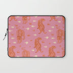 Oriental pink tigers Laptop Sleeve Gallery Image 1