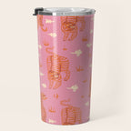 Oriental pink tigers Travel Mug Gallery Image 3
