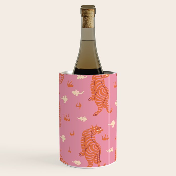 Oriental pink tigers Wine Chiller Gallery Image 1