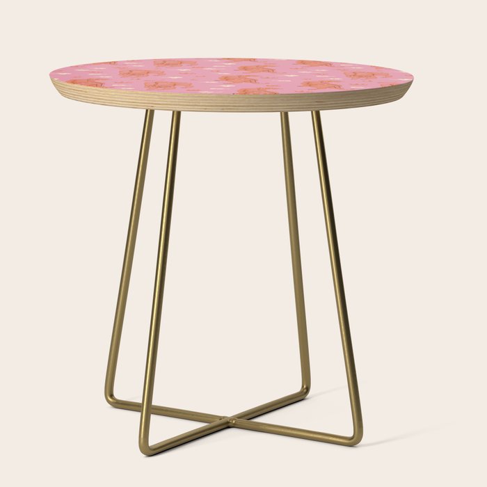 Oriental pink tigers Side Table Gallery Image 1