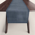 Minimal Striped Pattern, Navy Blue Table Runner Gallery Image 1