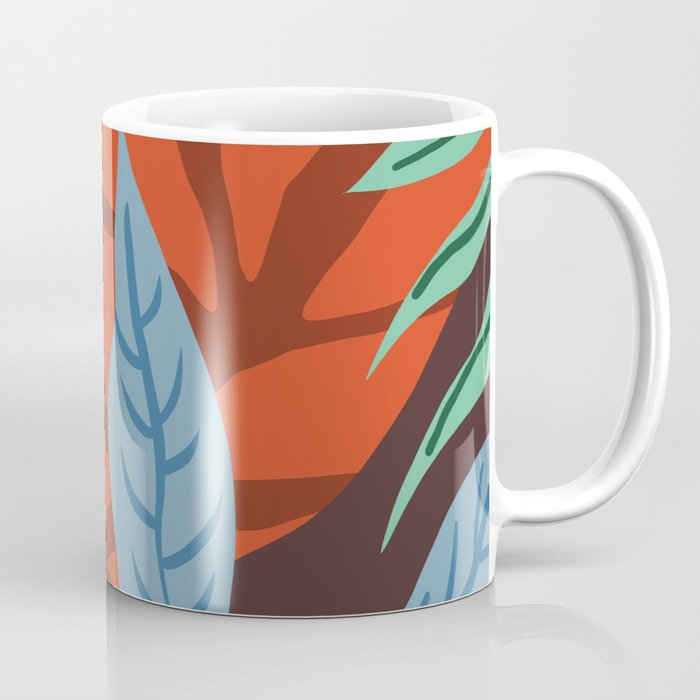 Bloom With Grace, Abstract Botanical Nature Painting, Colorful Eclectic Illustration Modern Coffee Mug Gallery Image 1