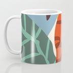 Bloom With Grace, Abstract Botanical Nature Painting, Colorful Eclectic Illustration Modern Coffee Mug Gallery Image 3