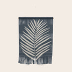 Palm Leaf Navy Blue And Cream Wall Hanging Gallery Image 1
