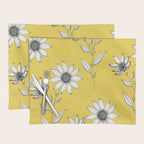 Wildflower line drawing | Botanical Art Placemat Gallery Image 1