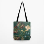 Peonies and Blue Delphiniums by Vincent van Gogh Tote Bag Gallery Image 2
