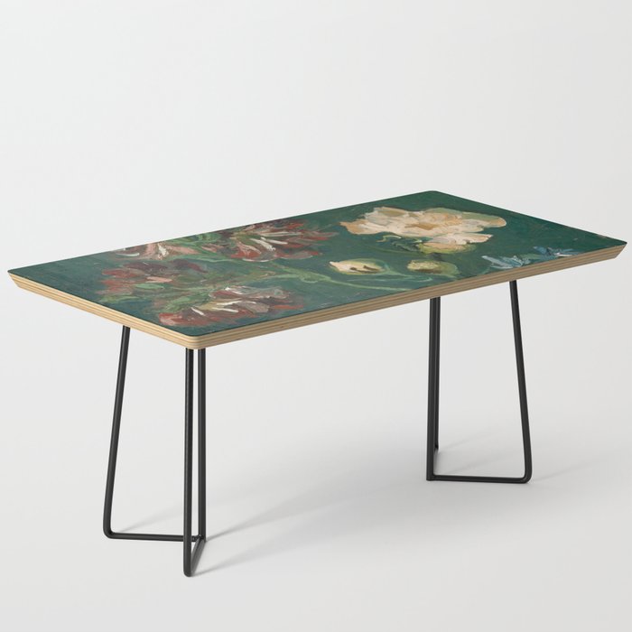 Peonies and Blue Delphiniums by Vincent van Gogh Coffee Table Gallery Image 1