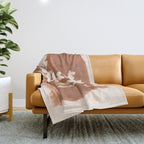 botanical reminiscences 1 cinnamon Throw Blanket Gallery Image 1
