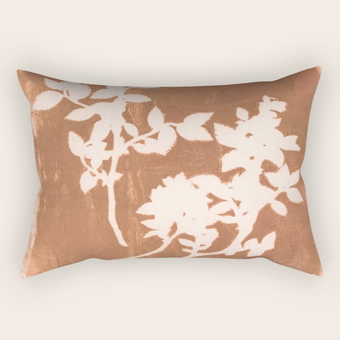 botanical reminiscences 1 cinnamon Rectangular Pillow Gallery Image 1