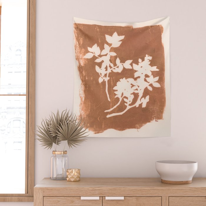 botanical reminiscences 1 cinnamon Wall Tapestry Gallery Image 2