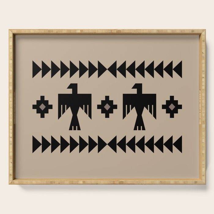Southwestern Eagle and Arrow Pattern 125 Serving Tray Gallery Image 1