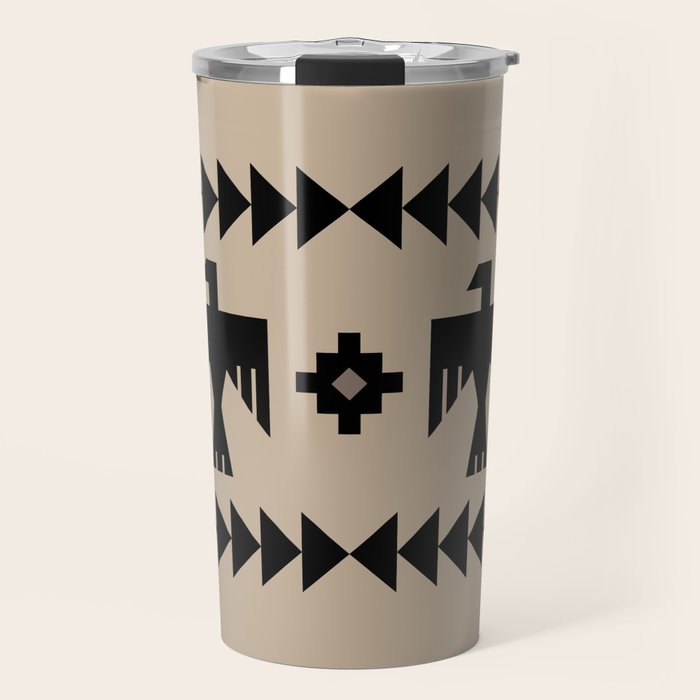 Southwestern Eagle and Arrow Pattern 125 Travel Mug Gallery Image 1