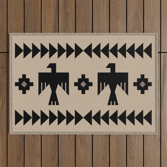 Southwestern Eagle and Arrow Pattern 125 Outdoor Rug Gallery Image 1