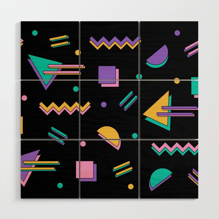 Memphis pattern 105 - 80s / 90s Retro Wood Wall Art Gallery Image 1
