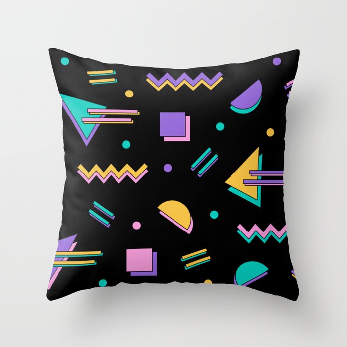 Memphis pattern 105 - 80s / 90s Retro Throw Pillow Gallery Image 6