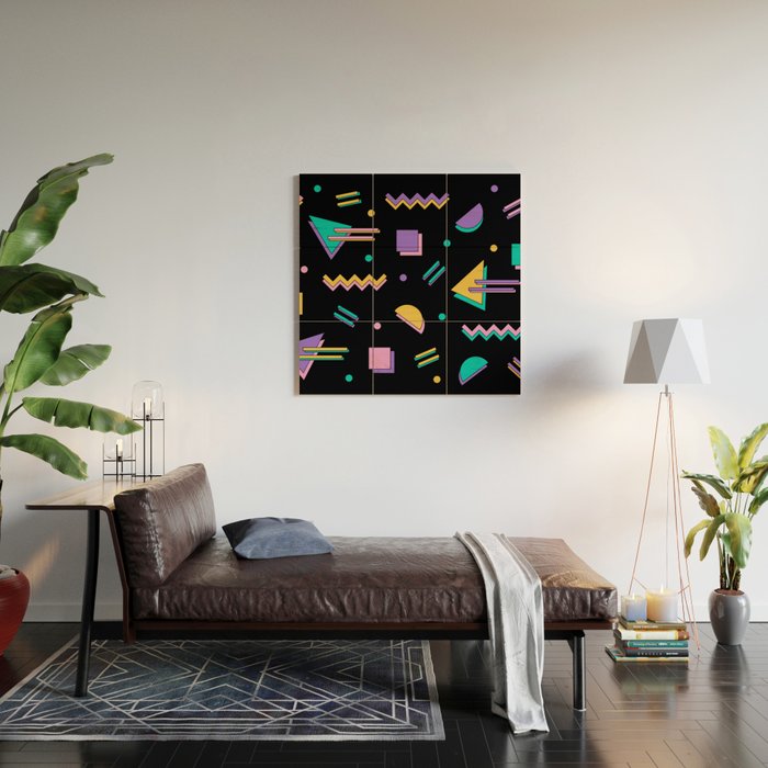 Memphis pattern 105 - 80s / 90s Retro Wood Wall Art Gallery Image 2