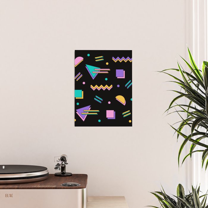 Memphis pattern 105 - 80s / 90s Retro Poster Gallery Image 2