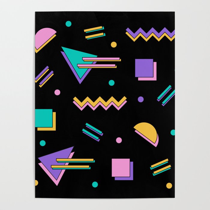 Memphis pattern 105 - 80s / 90s Retro Poster Gallery Image 4