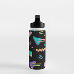 Memphis pattern 105 - 80s / 90s Retro Water Bottle Gallery Image 3