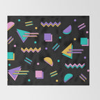 Memphis pattern 105 - 80s / 90s Retro Throw Blanket Gallery Image 2