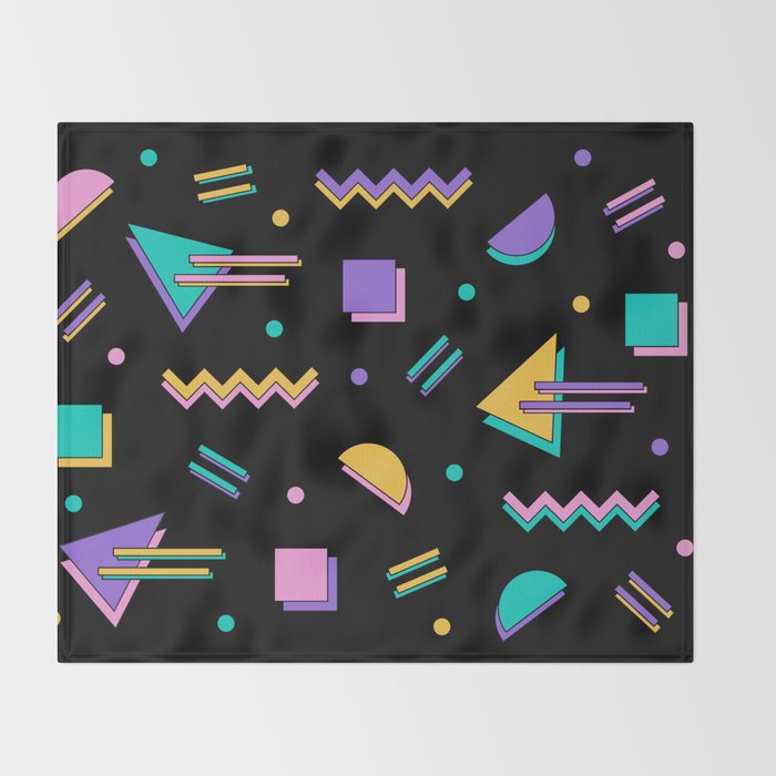 Memphis pattern 105 - 80s / 90s Retro Throw Blanket Gallery Image 2