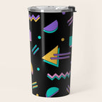 Memphis pattern 105 - 80s / 90s Retro Travel Mug Gallery Image 2