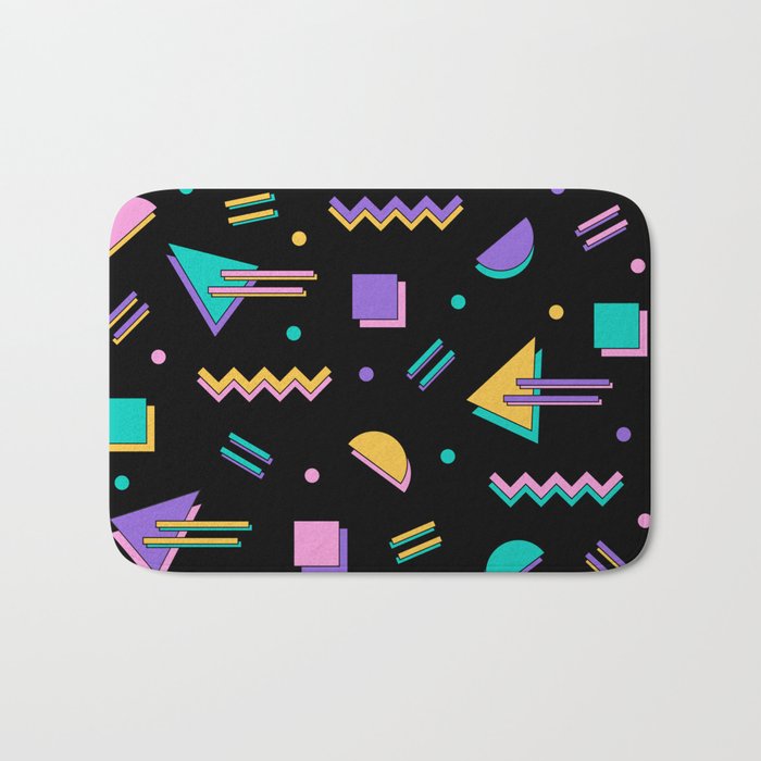 Memphis pattern 105 - 80s / 90s Retro Bath Mat Gallery Image 1