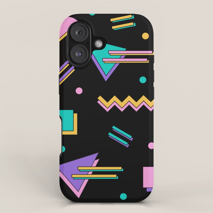 Memphis pattern 105 - 80s / 90s Retro iPhone Case Gallery Image 1