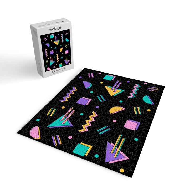 Memphis pattern 105 - 80s / 90s Retro Jigsaw Puzzle Gallery Image 2