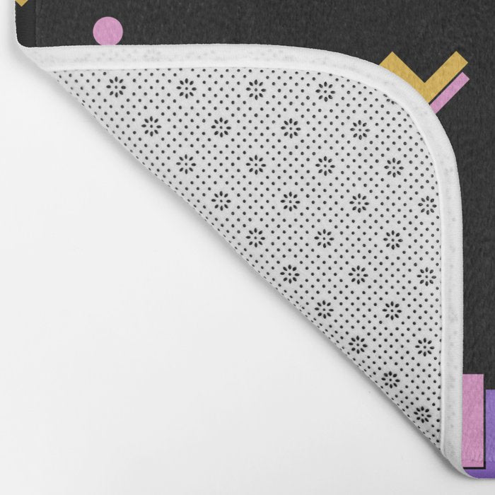 Memphis pattern 105 - 80s / 90s Retro Bath Mat Gallery Image 2