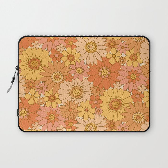 70s Retro Daisy Floral Laptop Sleeve Gallery Image 1
