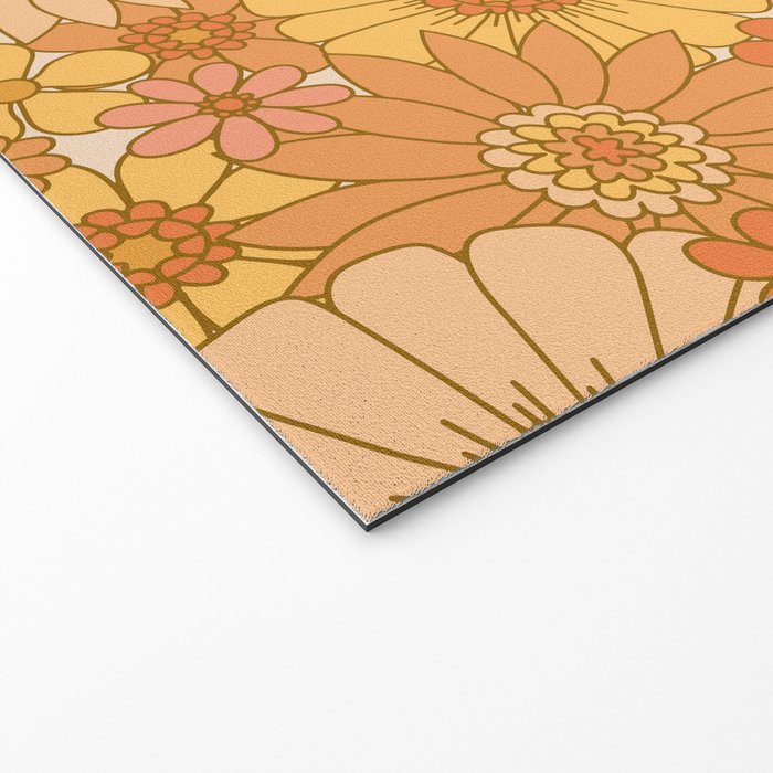 70s Retro Daisy Floral Welcome Mat Gallery Image 2