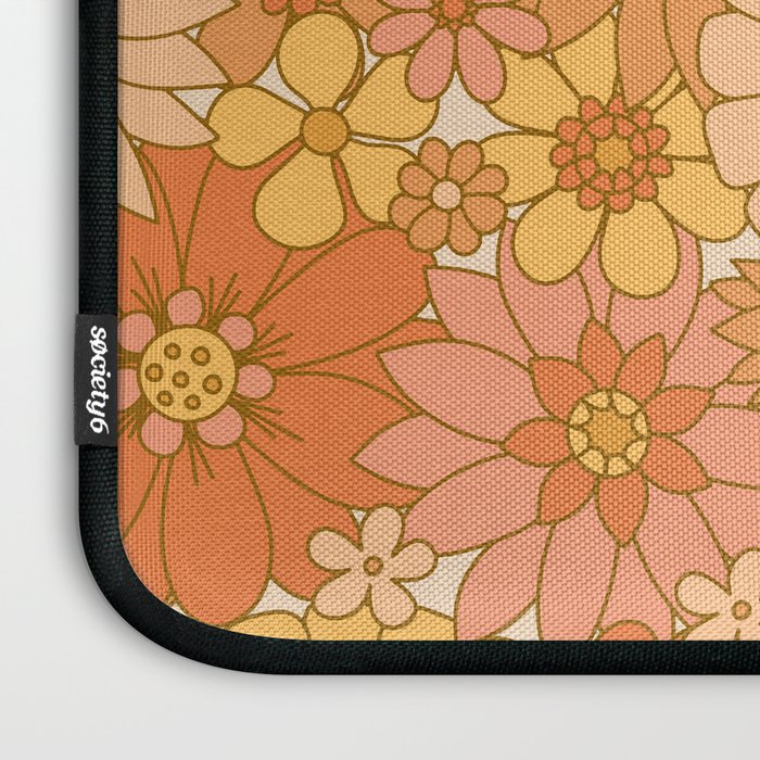 70s Retro Daisy Floral Laptop Sleeve Gallery Image 3