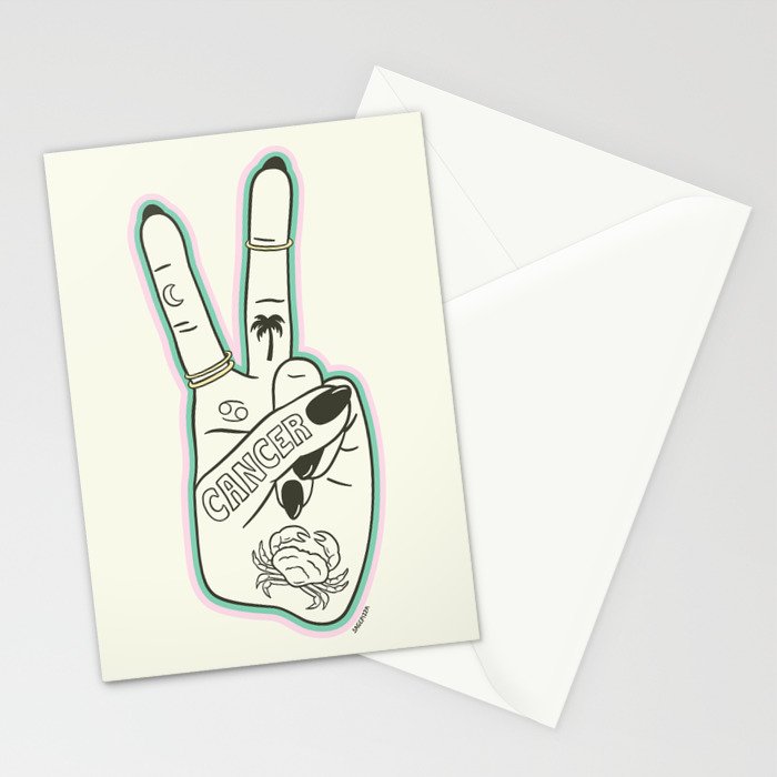 CANCER (Peace Sign Collection) Stationery Card Gallery Image 2