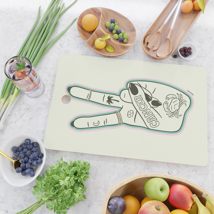 CANCER (Peace Sign Collection) Cutting Board Gallery Image 2