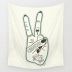 CANCER (Peace Sign Collection) Wall Tapestry Gallery Image 4