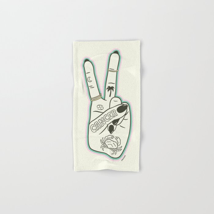 CANCER (Peace Sign Collection) Bath Towel Gallery Image 1